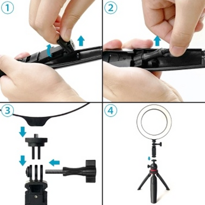 8" LED Ring Light Mini Tripod Stand Kit with Universal Phone Holder & Remote Shutter