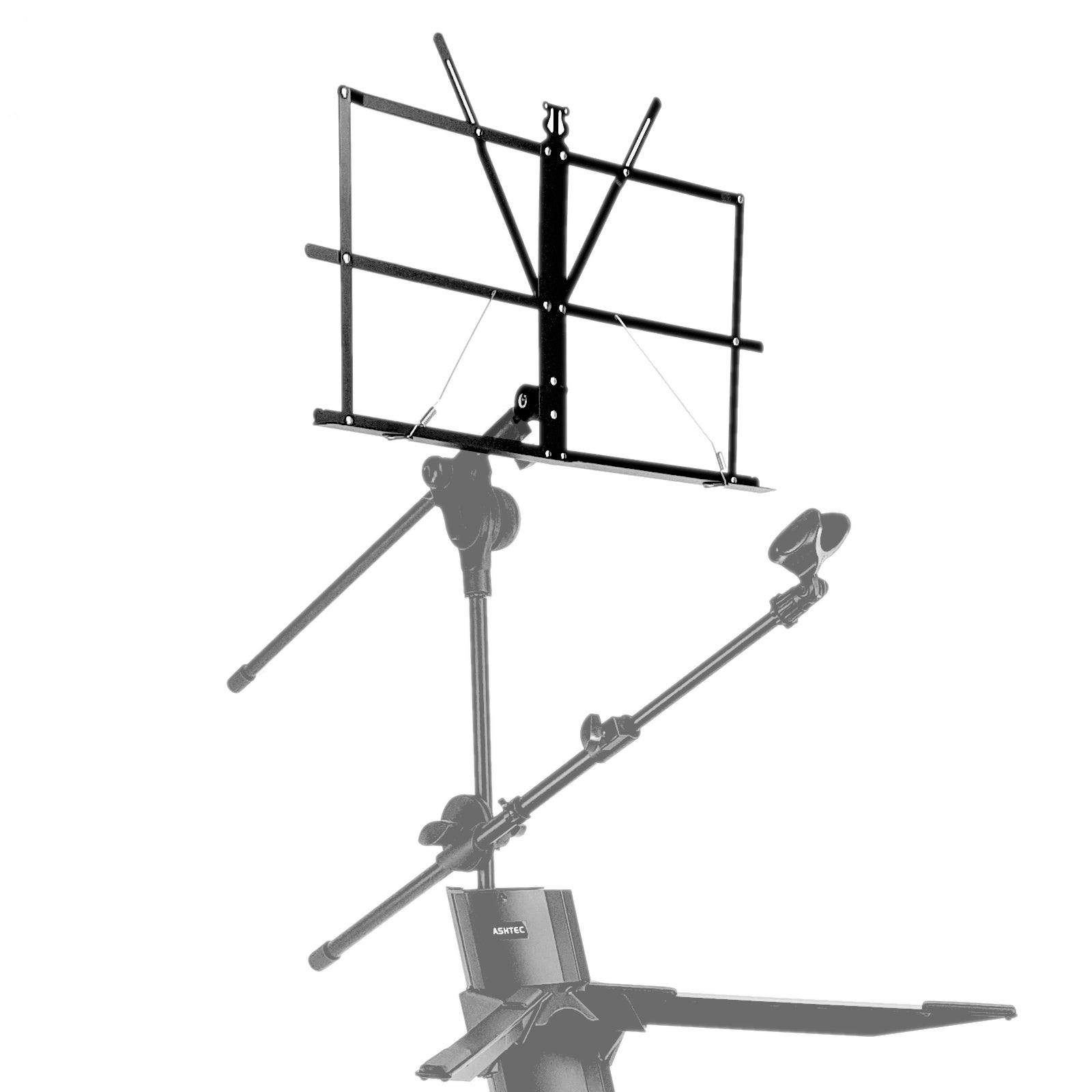 Double Keyboard Piano Synth Stand Portable Folding 2 Tier + Bag + Choice of Tablet/Phone attachment or Sheet Music attachment