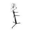 Double Keyboard Piano Synth Stand Portable Folding 2 Tier + Bag + Choice of Tablet/Phone attachment or Sheet Music attachment