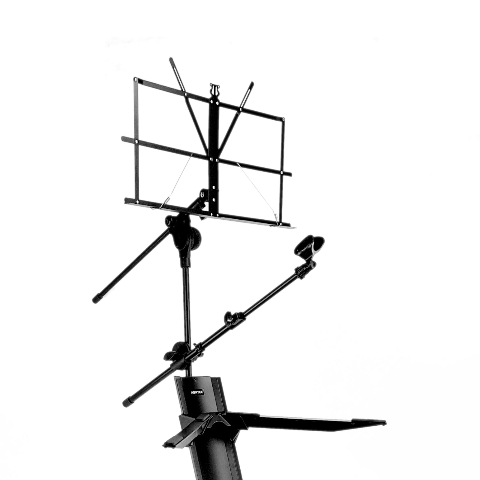 Double Keyboard Piano Synth Stand Portable Folding 2 Tier + Bag + Choice of Tablet/Phone attachment or Sheet Music attachment