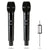 Dual Wireless Microphone Cordless 50 UHF Frequencies Rechargeable Karaoke Stage Vocal