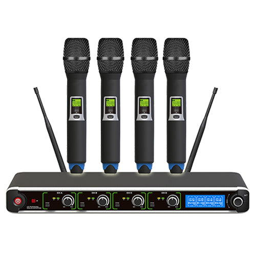 UF-1095 Dynamic Digital 400 Channels UHF Wireless Tuneable 4 Handheld Microphone System