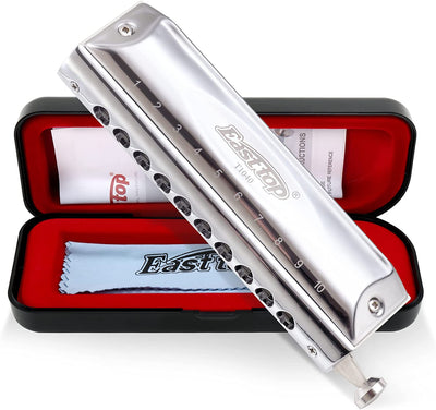 East Top T10-40 Harmonica Chromatic Mouth Organ Key of C Blues Harp
