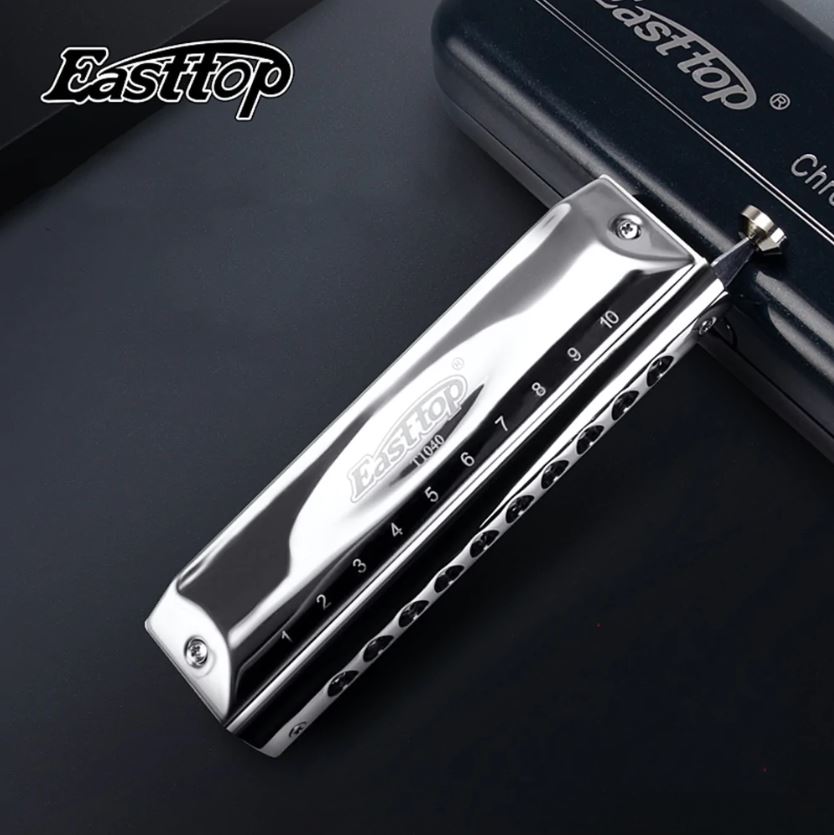 East Top T10-40 Harmonica Chromatic Mouth Organ Key of C Blues Harp