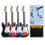 Electric Guitar Strat Style & Accessories Package 4 Colours With Amplifier Stand Cable Tuner Strap Strings Pics