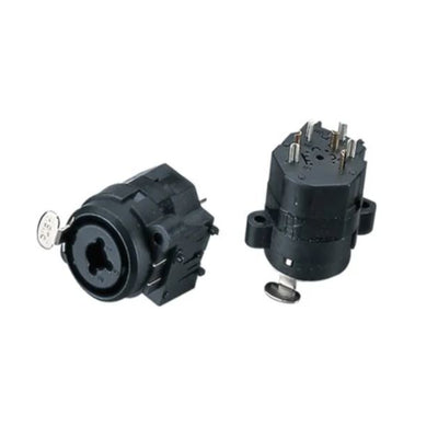 Panel Mount 3 Pole XLR and  6.35mm 1/4" Jack Audio Combo Female Socket