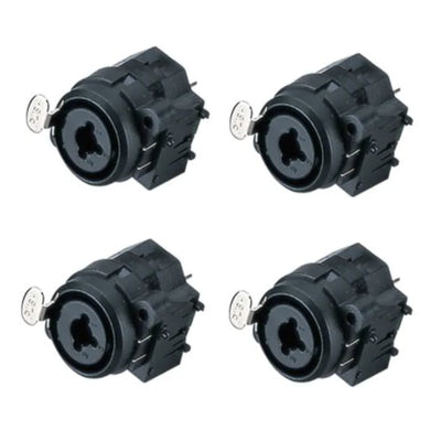 Panel Mount 3 Pole XLR and  6.35mm 1/4" Jack Audio Combo Female Socket