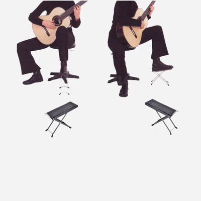 Ashtec Guitarist’s footstool Adjustable Guitar Bass Foot Rest Stool Solid Metal
