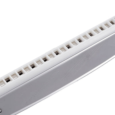 Harmonica Chromatic Mouth Organ Key of C 24-Holes Classic Chrome Blues Harp With Scale Changer