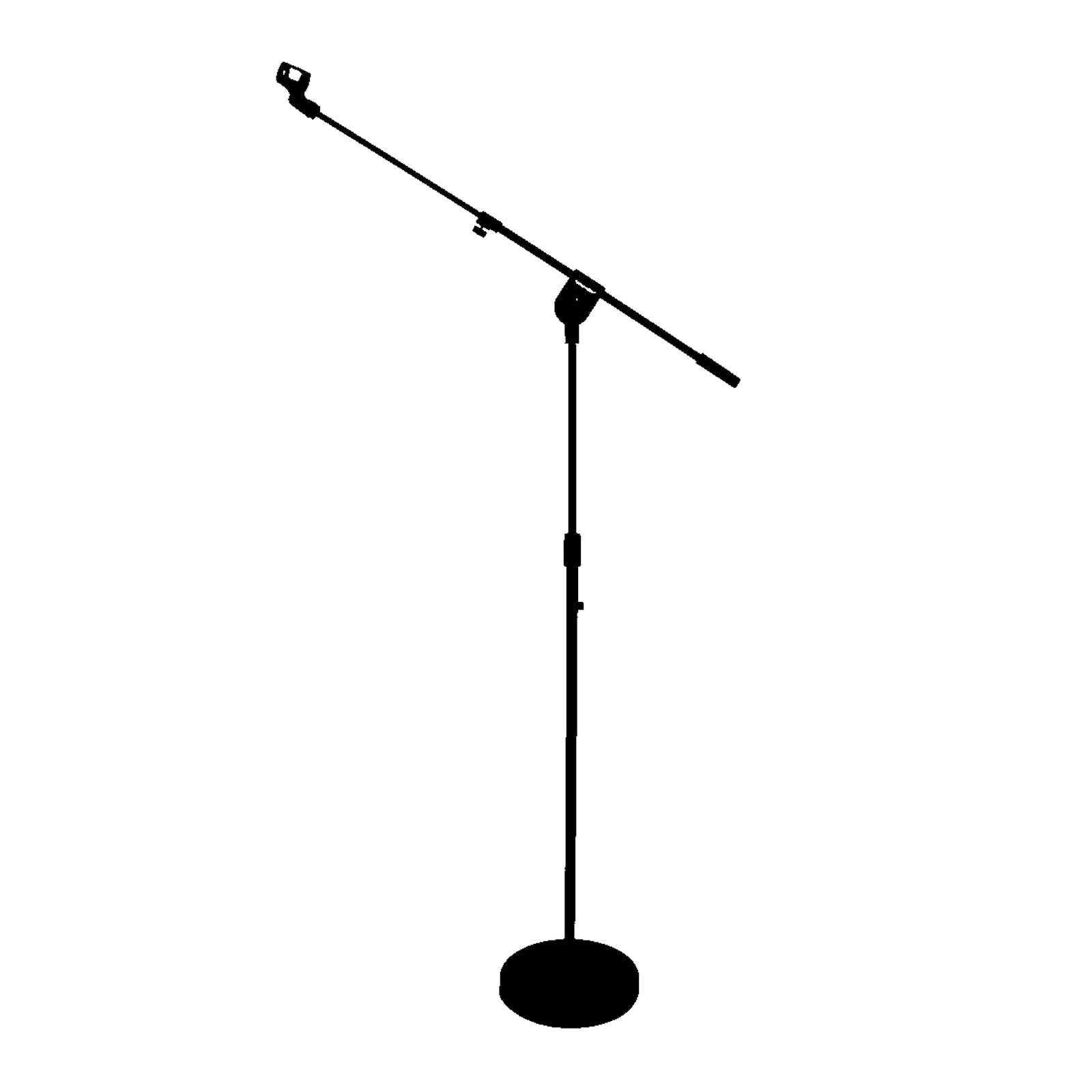 Round Base Mic Stand Small Footprint 1.6M 4kg Heavy Weighted Base Microphone