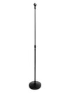 Straight Mic Stand Heavy Round Base Black Full size + Mic Microphone mount Clip