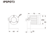 Event Lighting IPSPOT3 - 3 W Single Colour Spot Light