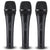 3x Dynamic Microphone + Mic Cables 3 Pack With Switch & Metal Mesh Vocal Karaoke Free Post