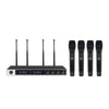 4 Channel Wireless Microphone System 4 Ways UHF Cordless Handheld