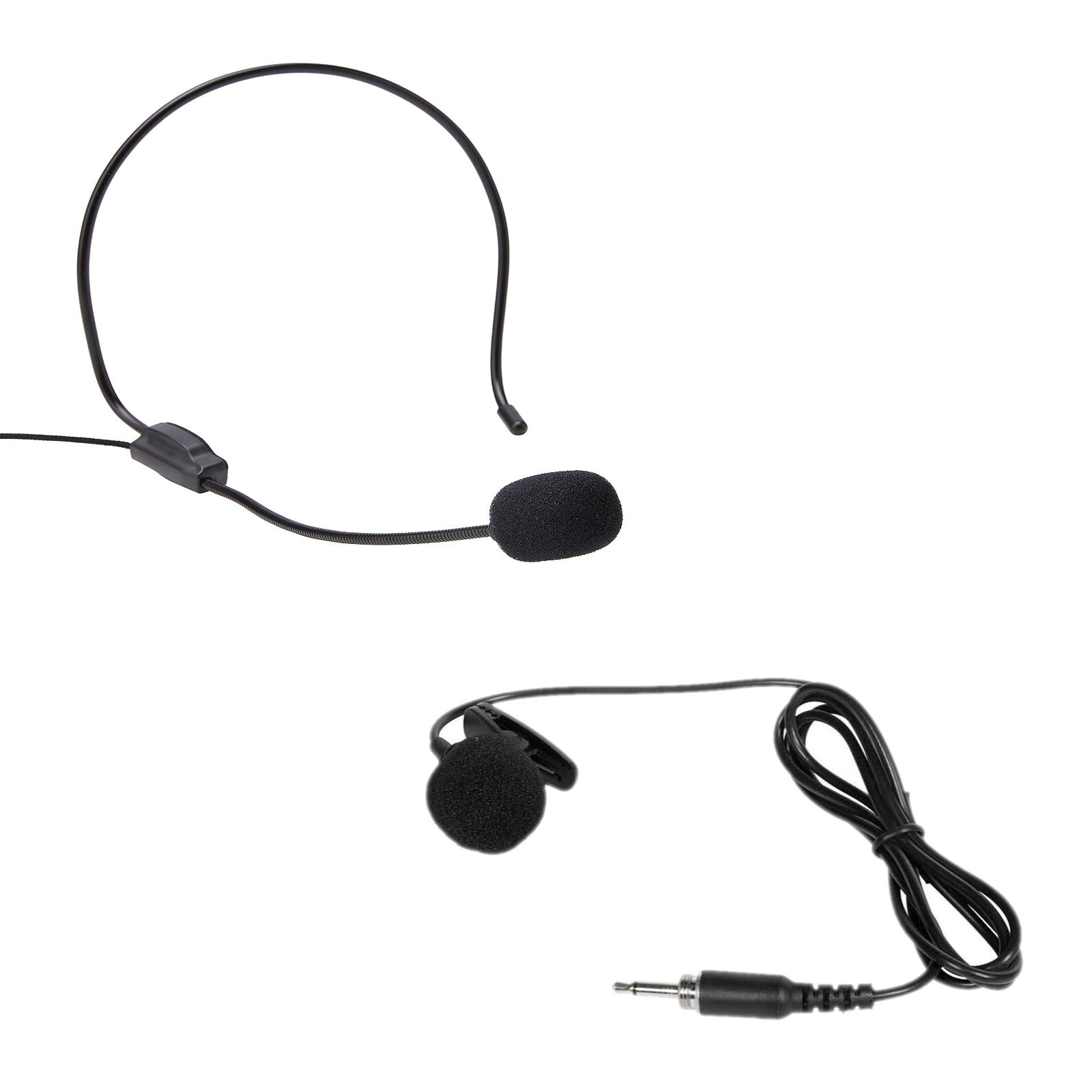 Dual or Single Wireless Lavaliere Cordless Microphone Lapel Mic Headset Selectable UHF Frequencies Rechargable