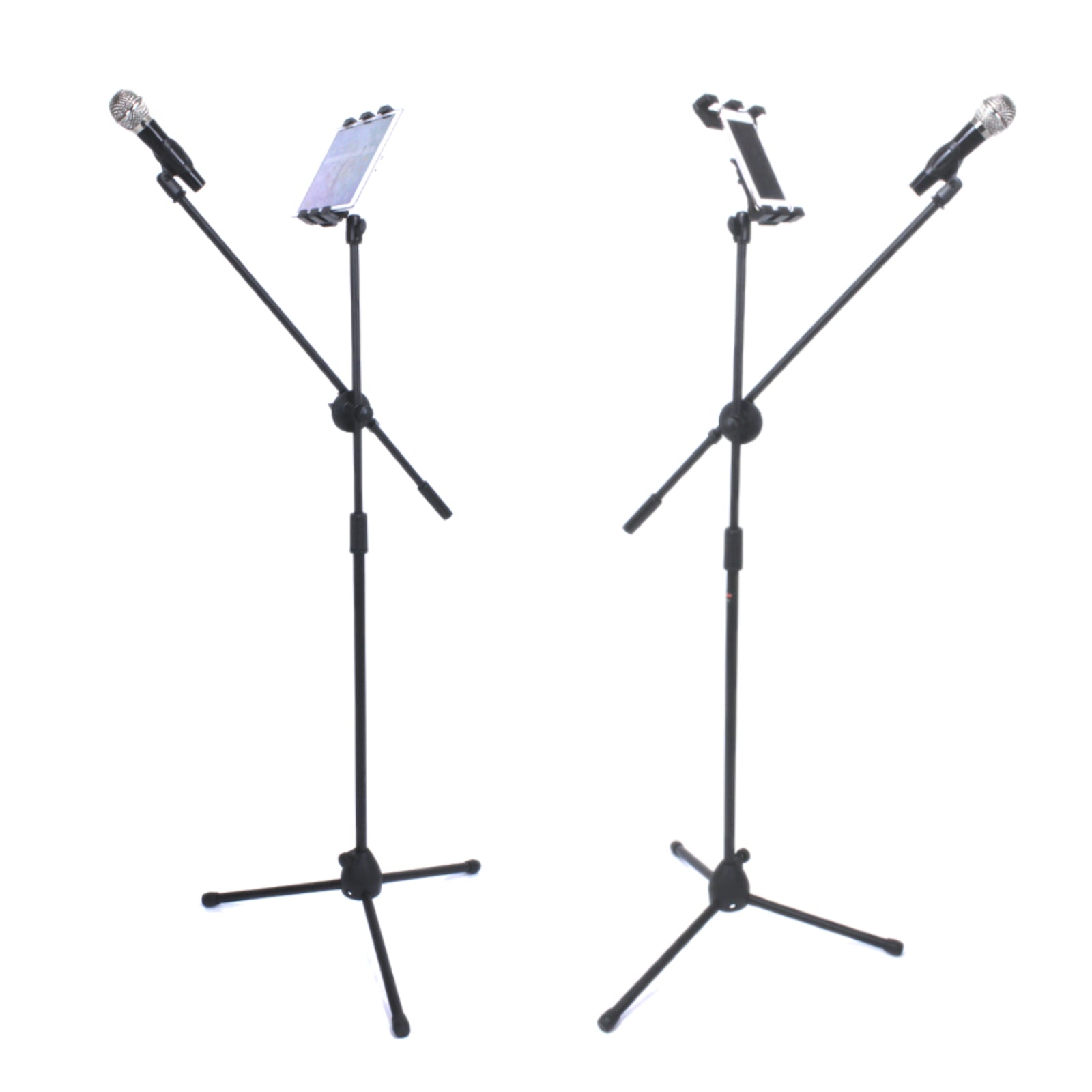 Microphone Stand Mic Clip and 360° Tablet Mobile Phone Mount Holder Karaoke Pack