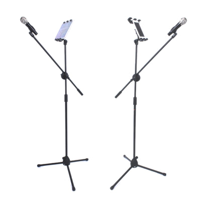 Microphone Stand Mic Clip and 360° Tablet Mobile Phone Mount Holder Karaoke Pack