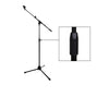 Microphone Stand Telescopic Boom Arm Mic Clip With Metal Tripod Base Extra Tall 2.02M