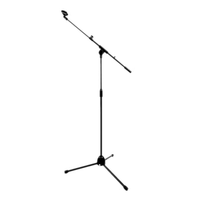 Microphone Stand Telescopic Boom Arm Mic Clip With Metal Tripod Base Extra Tall 2.02M