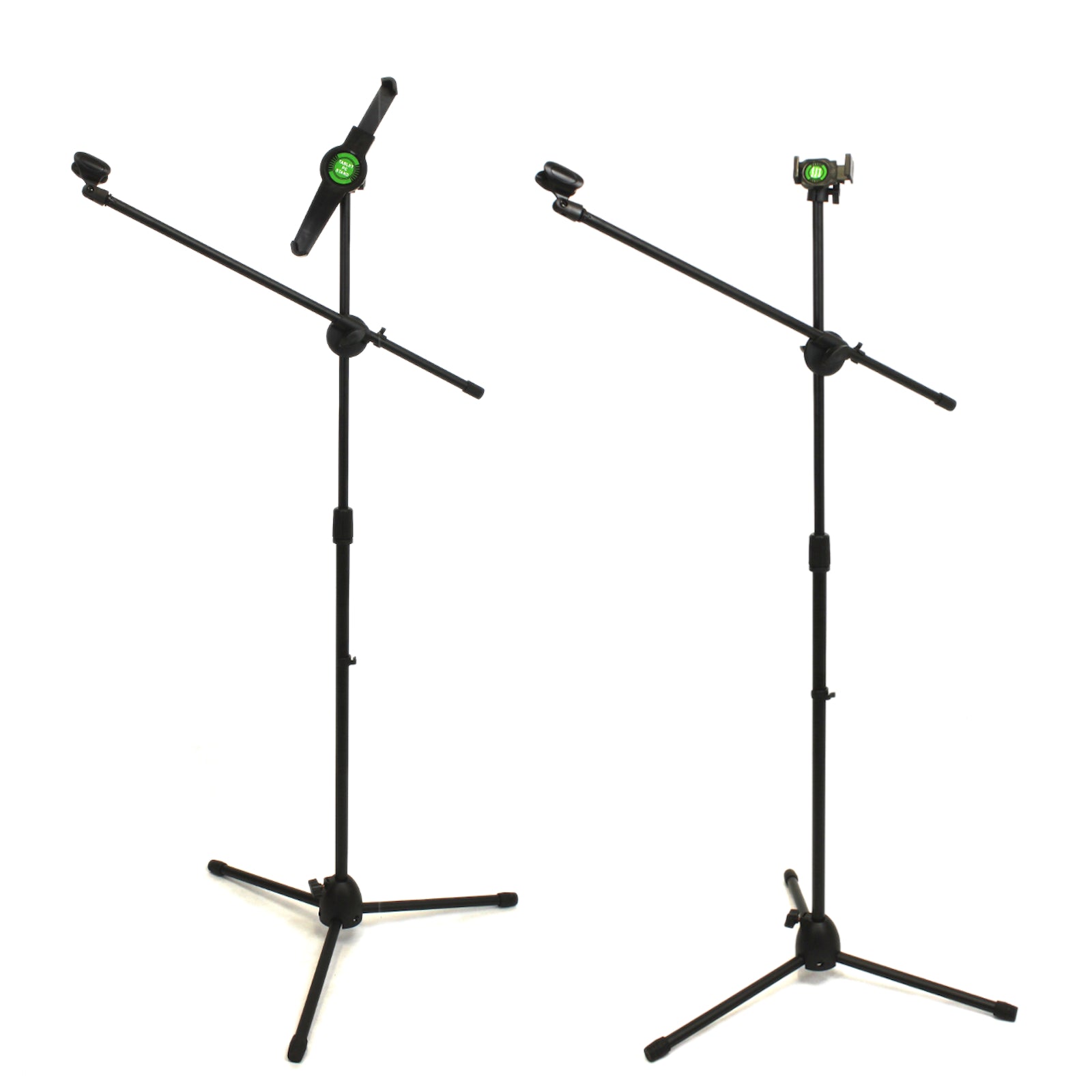 Microphone Stand with Tablet and Phone Mount Holder Attachment Combo + Optional Microphone