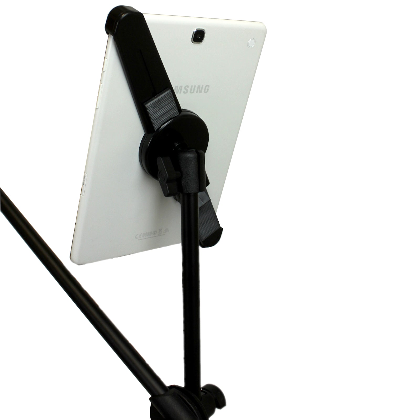 Microphone Stand with Tablet and Phone Mount Holder Attachment Combo + Optional Microphone