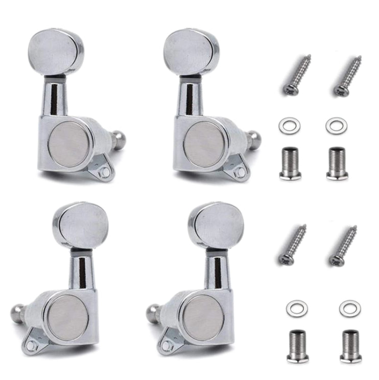 Ukulele Tuning Pegs Parts Uke Chromed Mini Sealed Machine Head Complete set of 4