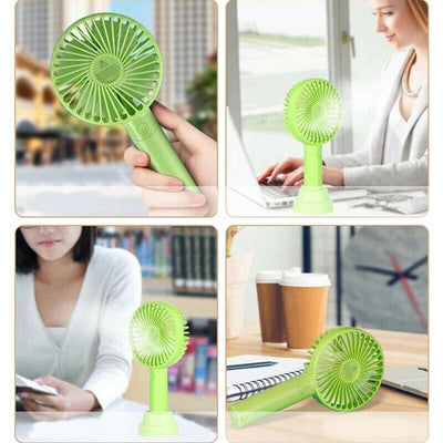 Portable Handheld USB Rechargeable Fan Device Desktop Air Cooler Outdoor Travel Car Home Office