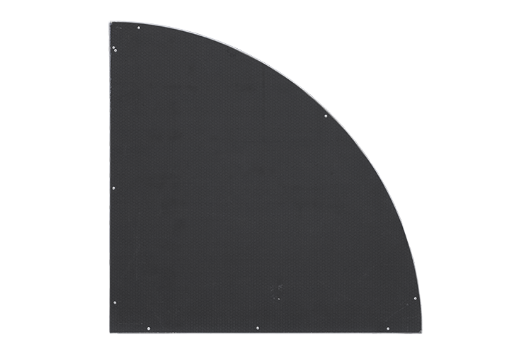 Event Lighting ST1212ARC - 1.22m 1.22m Quarter Circle Stage Top with rail lock system & recessed stage skirt velcro