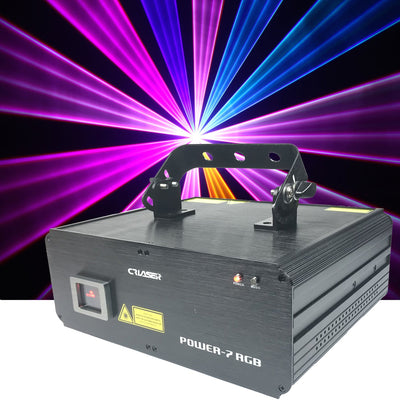 CR Power 7 RGB 1W Full Laser (500mw R + 150mw G + 400mw B) With ILDA & DMX Control