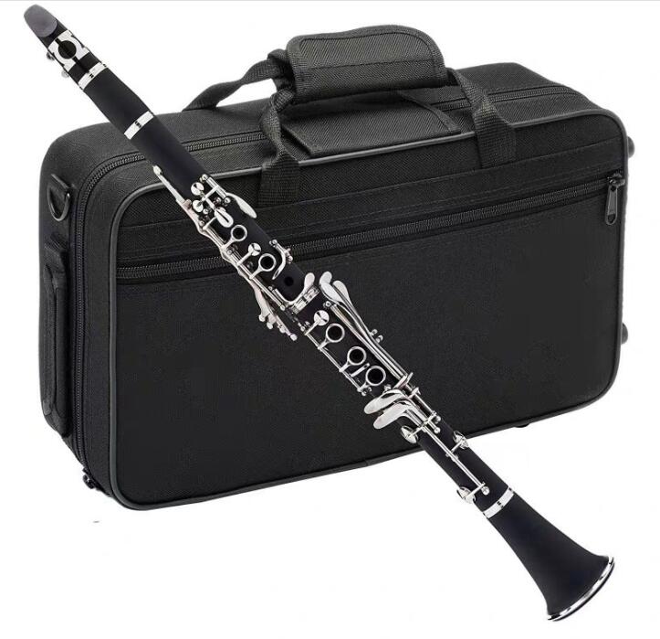 Clarinet 17 Key Bb Flat Student Accessory Kit Case Reed Gloves Cloth