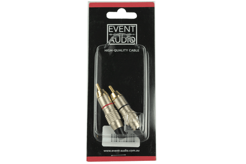 Event Lighting RCA2MEL - Pair of RCA Male Plugs (Red and Black)