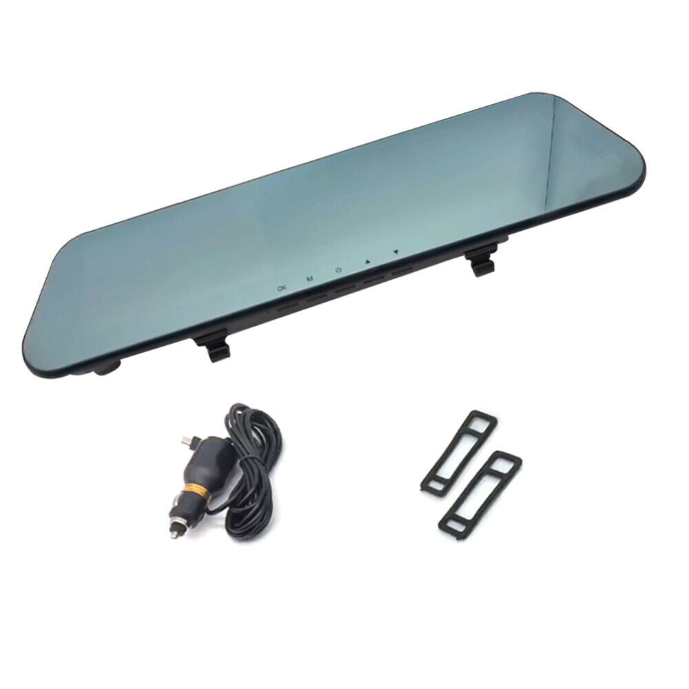 1080P Dash Camera DVR Recorder Rear View Mirror Cam Wide Angle LCD Monitor