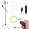 Ring Light Microphone Tripod Stand Phone Mic Mount 10" 25cm & Remote