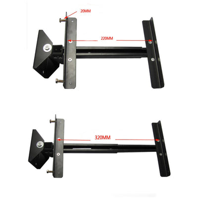 Pair Wall Mount Speaker Stand Adjustable Bracket Tilt & Pan Swivel Pivot 18kg