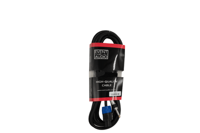 Event Lighting SPKJ5EL - 5m Speakon 4 Pin Male to Jack Male Speaker Lead - 1.5mm - Black Ring