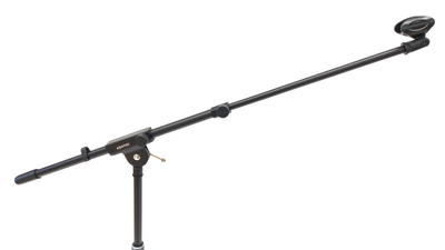 Mic Stand Round Base Solid Cast Metal Extra Tall 2.4M Heavy Duty Straight or Boom Microphone Stand