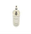 3.5mm mono male jack to 6.35mm female socket in line adapter Silver Metal Body