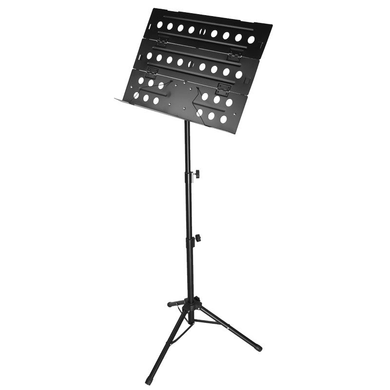 3 Plate Folding Design Sheet Music Stand Full Size Heavy Gauge Portable + Storage Bag