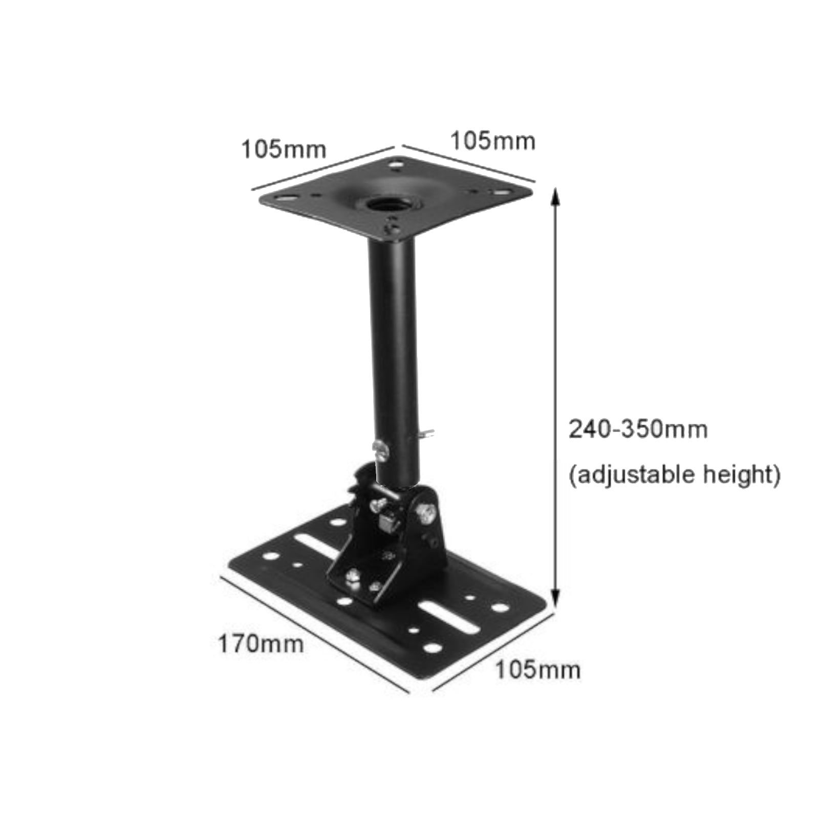 Pair or Single Speaker or Projector Wall or Ceiling  Mount Stand Extendable 360° Adjustable Brackets 25KG