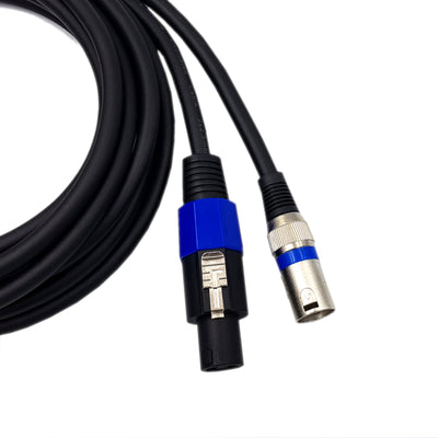 Speakon to Speakon Right Angle or 1/4" or  XLR Female Male Speaker Cable Lead Thick Australian Made 2.5mm 13AWG