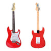 Electric Guitar Strat Style & Optional Accessories Package 4 Colours With Amplifier Stand Rechargeable Tuner Cable Strap Strings Pics