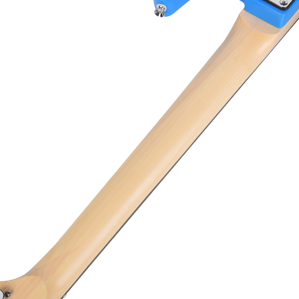 Electric Guitar Strat Style & Optional Accessories Package 4 Colours With Amplifier Stand Rechargeable Tuner Cable Strap Strings Pics