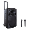 15" inch PA Speaker System 1000W 2x Cordless Mic Mixer Battery Bluetooth MP3 USB
