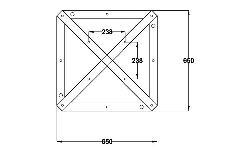 Event Lighting 3BGS - 290mm Box Truss Ground Support