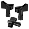 3 Pack Microphone Clip Clamp Holder for Mic Stand 5/8" Screw Black Universal