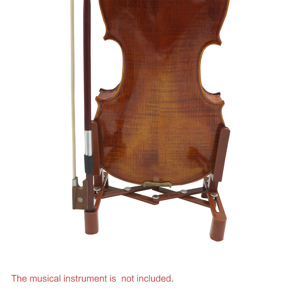 Violin Viola Stand with Bow Holder Padded Foldable Portable Display Storage