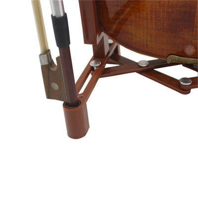 Violin Viola Stand with Bow Holder Padded Foldable Portable Display Storage