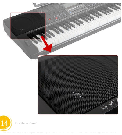 61 key piano keyboard + Stand Bluetooth Compatible USB Record LCD Display Feature Packed