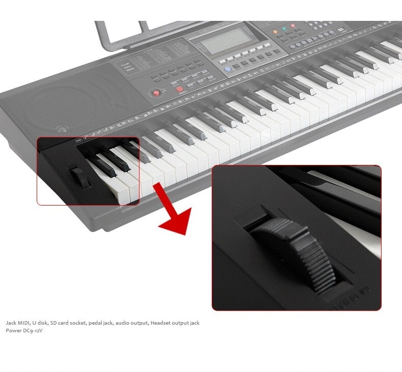 61 key piano keyboard + Stand Bluetooth Compatible USB Record LCD Display Feature Packed