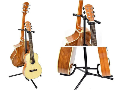 Dual 2 Guitar Stand Acoustic Electric Classical Double Instrument